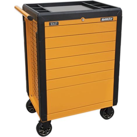 Sealey Rollcab 7 Drawer Push-To-Open - Orange APPD7O (1/4)
