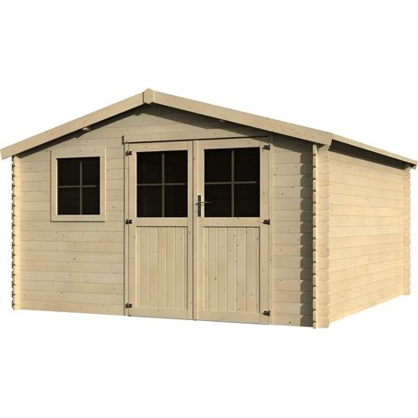 Casetta in Legno da Giardino 4x4 per Attrezzi Doppia Porta Block-House