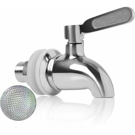 Remplacement de robinet de distributeur de boissons,Robinet de Tonneau du Vin et de la Bière ou de Boisson en Acier Inoxydable, Inusable,16mm Robinet de rechange pour distributeur (1/5)