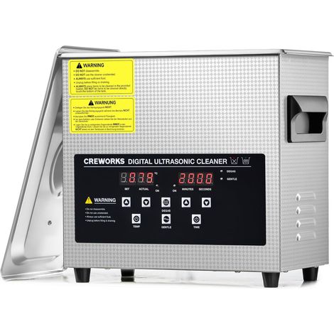3L Nettoyeur à Ultrasons 120W avec Mode Dégazage et Mode Doux, Bac à Ultrasons en Acier Inoxydable Ultrasonic Cleaner, Chauffage 150W Minuterie 1-30 min (1/5)
