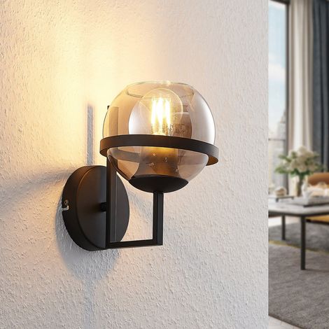[NEUWERTIG] B-Ware Lindby Marinka Wandleuchte Wandlampe Flurleuchte Lampe Leuchte E27 Rauchglas