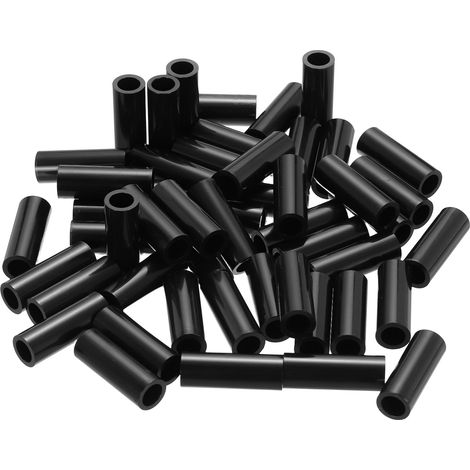 50Pcs Entretoise ABS M6 x 9mm OD x 25mm L Rondelles d'Espacement Rondes en Plastique Noir, Écrou d'Écartement Non Fileté pour Vis, Boulons, Prise Électrique (1/5)