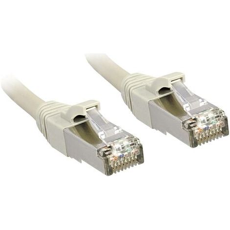 LINDY 45580 RJ45 Câble réseau, câble patch CAT 6 S/FTP 0.30 m gris avec cliquet d'encastrement 1 pc( (1/4)