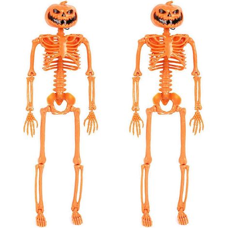 2-teiliges Halloween-Skelett-Party-Dekorationsset mit gruseliger Szene und Kunststoffknochen