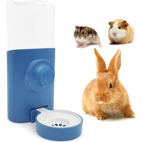 distributeur Eau Lapin, 600ml Suspendue Abreuvoir Lapin Automatique Biberon Cochon D'inde Anti-goutte Biberon Hamster Pour Lapin Chinchilla Cochon (1/5)
