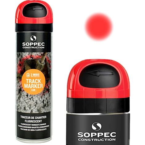 Marcador de vías en aerosol SOPPEC GEODESIS rojo 500 ml - MTP GEO CZE