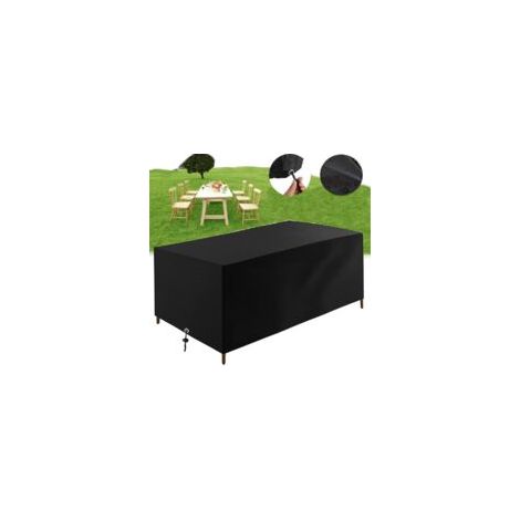 Housse Salon de Jardin 210D Oxford Tissu Housse Table de Jardin Différentes Tailles Tissu Oxford Résistant Aux Intempéries Et aux Déchirures Housse de protection salon jardin (180 X 120 X 74 CM) (1/5)