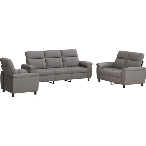Sofa-Set 3 pcs Taupe Stoff vidaXL