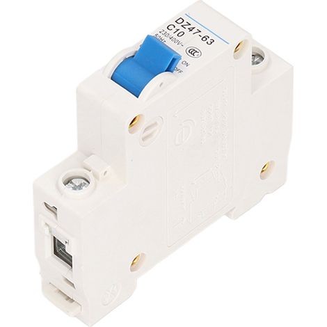 Modularer 1-poliger Fehlerstromschutzschalter 10 A DZ47-63 C10, DIN-Schiene, 230 V/400 V, Schutzschalter (1/5)