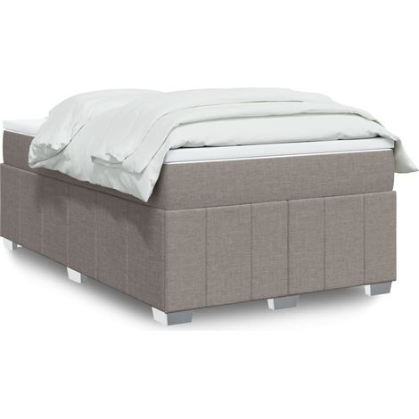 Boxspringbett mit Matratze Taupe 120x200 cm Stoff (1/5)
