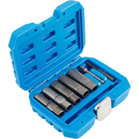 Advanced 5-piece deep socket wrench kit to assist with round nut removal tasks
