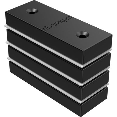 Aimants rectangulaires polypropylène injecté 10 kg Force Lot de 4 (1/5)