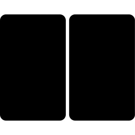 WENKO Coprifornelli universali nero - Set di 2 coprifornelli per tutti i tipi di fornelli, Vetro temperato, 30 x 52 cm, Nero