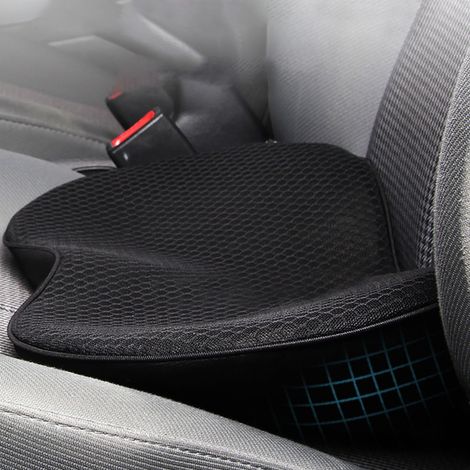Autositzkissen aus Memory-Schaum, entwickelt zur Unterstützung der Lendenwirbelsäule von Fahrer und Beifahrer, keilförmiges Design zur Verbesserung von Haltung und Sicht, atmungsaktives Material, geei