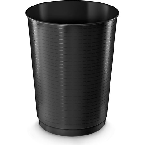 Corbeille à papier 40L Grande capacité usage intensif Poubelle de bureau grand format espaces professionnels Noir (1/5)