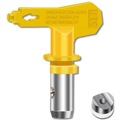 Buse Airless Buse Pistolet Airless Haute Pression et Résistance Thermique Lot de 6 Joints Buses Airless Compatible avec Pistolets à Peinture Graco Titan Wagner etc (Tapez 515,517,519,521,523,525),TRIM (1/4)