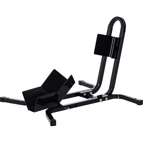 Lève moto béquille d'atelier support roue moto support béquille moto - bloque roue 17 à 21 pouces métal époxy noir (1/5)