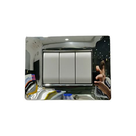Placca Mylife Q 3 Moduli Cromo ( ELETTROCANALI cod. ECL2883CR )
