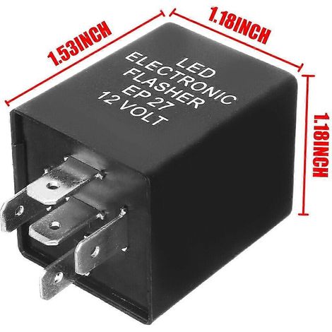 Compatible avec le relais clignotant LED EP27 à cinq broches 12 V pour feux de détresse et clignotants de voiture (1/4)