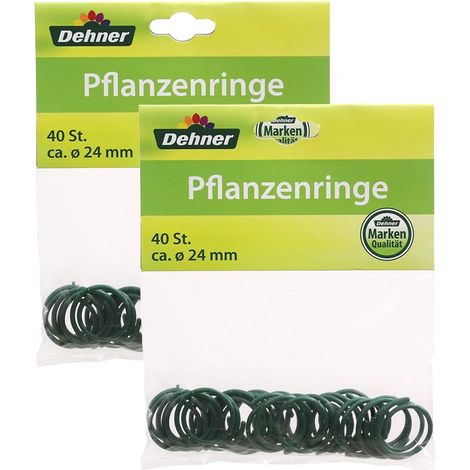 Dehner 5358155 - Sostegni per Piante, ad Anello, 24 mm, 2 Confezioni da 40 Pezzi ciascuna (1/4)