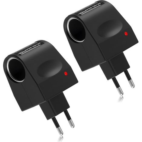 Stück 240V Auf 12V 1A Adapter Zigarettenanzünder Steckdose 10W, AC Auf DC Spannungswandler mit EU-Stecker, 12V Netzteil Zigarettenanzünder für Autozubehör GPS Dashcam Fahrrekorder
