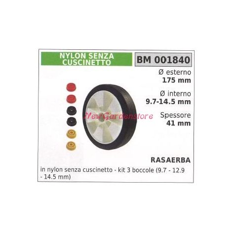 Ruota rasaerba tagliaerba tosaerba NEW GARDEN STORE 001840
