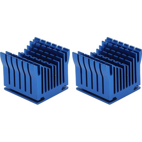 Lot de 2 dissipateurs thermiques en aluminium pour carte mère d'imprimante 3D, refroidissement de chipset pont sud/nord, couleur bleue (1/5)