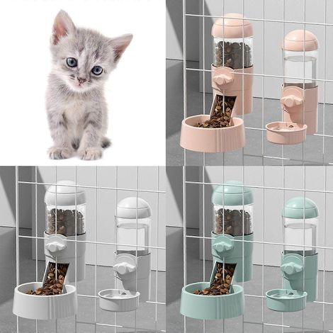 Distributeur d'eau automatique transparent, suspension incluse, cadeau idéal pour les propriétaires d'animaux - Distributeur d'eau - Bleu (1/4)