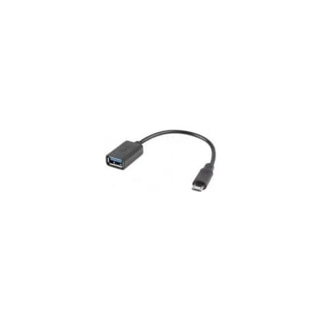 Adapter lanberg otg usb micro(m) 2.0 auf usb-a(h) 15 cm schwarz