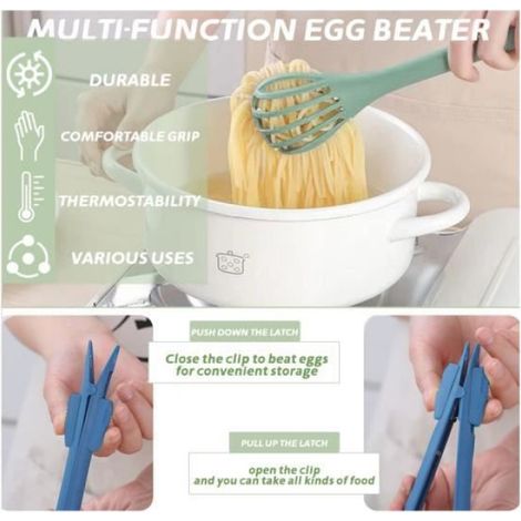 Fouet Cuisine - Pince Spaghetti - Accessoire Cuisson Multifonctionnel - 3 Pièces (1/4)
