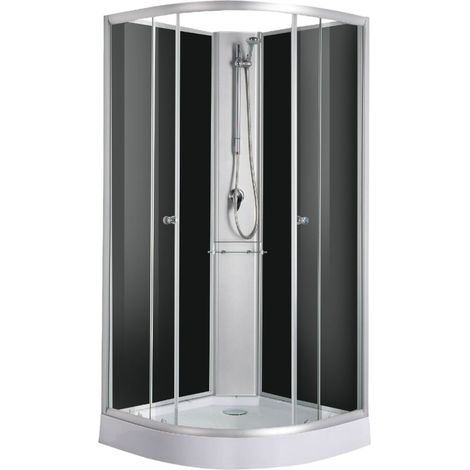 Komplettduschkabine RIO BLACK 90 x 90 x 204 cm (1/5)