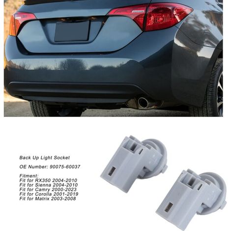 Douilles de Feux de Recul et Plaque d’Immatriculation (Lot de 2), Réf. 90075‑60037, Compatible Toyota Corolla 2001‑2019 (1/5)