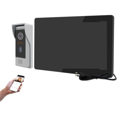 Caméra de sécurité sans fil avec sonnette vidéo Tuya 1080P WiFI interphone vidéo intelligent système d'interphone vidéo appartement Villa AHD FHD 1080P sonnette vidéo plein écran tactile Installation (1/5)