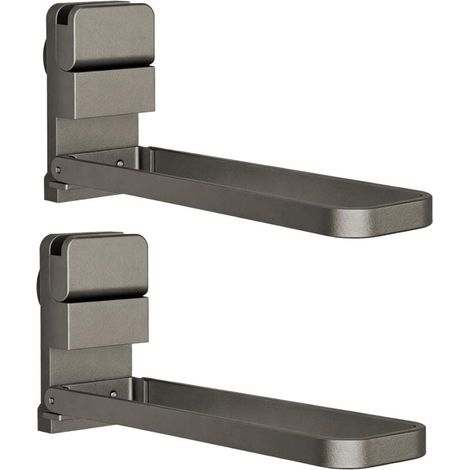 Bardusch-2 barres porte-serviettes à ventouse, sans perçage, pour bain, douche, cuisine, hôtel ou appartement (1/5)