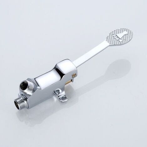 Clapet de pied simple en laiton chromé poli, clapet de pied pour robinet inférieur, 1 pièce (1/4)