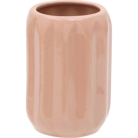 Pot à Brosse à Dents en Grès "Suny Colorama" 12cm Rose Blush (1/3)
