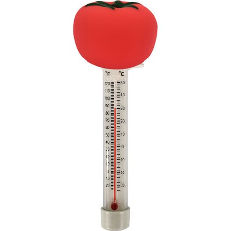 Schwimmendes Poolthermometer, Cartoon-Obst-Typ, rot, für Schwimmbad, Badezimmer (1/5)
