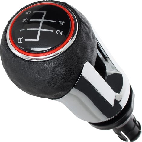 Pomo de cambio de marchas Audi Skoda VW NEGRO + CROMADO DISE脩O GTI DE 5 VELOCIDADES (1/5)