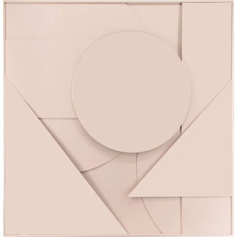 Art for the Home Abstrakt 3D Wanddeko Rosa Beige 80x80cm (1/5)