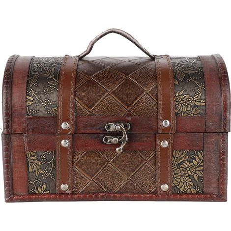 1 Boîte de rangement, style vintage européen, bois massif, capacité élevée, pour maison, boutique, bar (1/5)