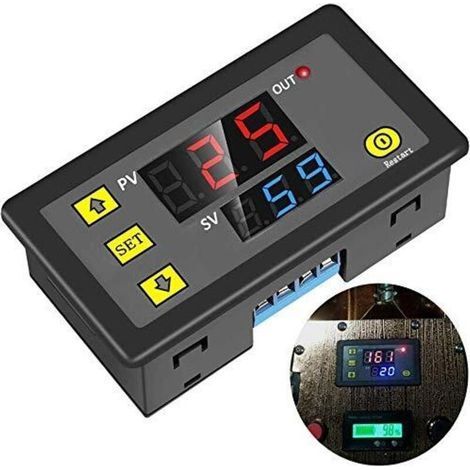 Minuterie relais DC 12V 20A numérique Programmable, Module de commutation de retardement de Cycle de temps (1/5)