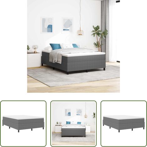 vidaXL Stoffbett - Plattformbettgestell Hellgrau 160 x 200 cm Cordstoff (1/5)