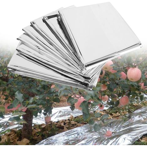 2 Stück silberne Pflanzenreflexionsfolie für Garten- und Gewächshausbeleuchtung, 210 x 120 cm (1/5)