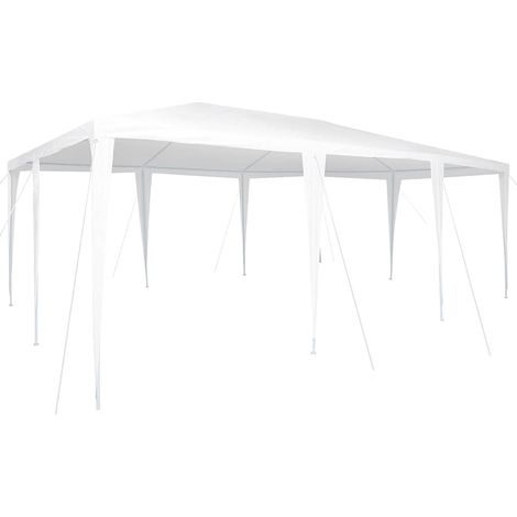 Tente de fête Blanc 600 x 400 x 266 cm Polyéthylène et acier (1/5)