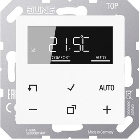 Jung LB-Management Raumthermostat-Set, Serie AS/A, alpinweiß TR D A 1790 WW (1/2)