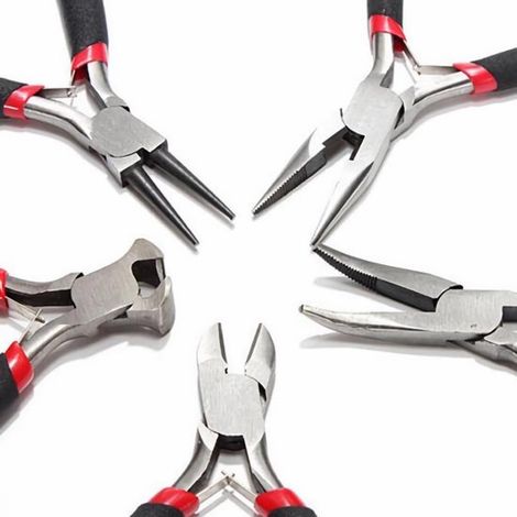 Juego de 5 alicates para joyería con mordazas de nailon - Herramientas de precisión - para la creación de joyas DIY (1/5)