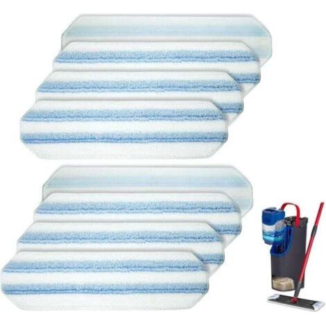 Tampons de Rechange Lavables pour Balai Plat Vileda H2prO – 8 Pièces, Idéal Sol Dur, Carrelage, Vinyle Ortviai (1/4)