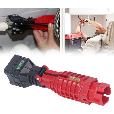 Clé à douille pliable 18 en 1 pour la réparation de salle de bain, la cuisine et la salle de bain, clé à douille portable, clé pour évier, clé pour tuyau d'eau (1/5)