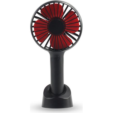 Kleiner, tragbarer USB-Ventilator, leiser Mini-Ventilator, tragbarer Tischventilator mit Ladefunktion, schwarz