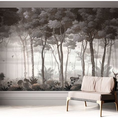 Selbstklebend Tapete - abwaschbar - Raumgestaltung Schlafzimmer Wohnzimmer Tapete Waldmagie 312x219 cm (1/5)